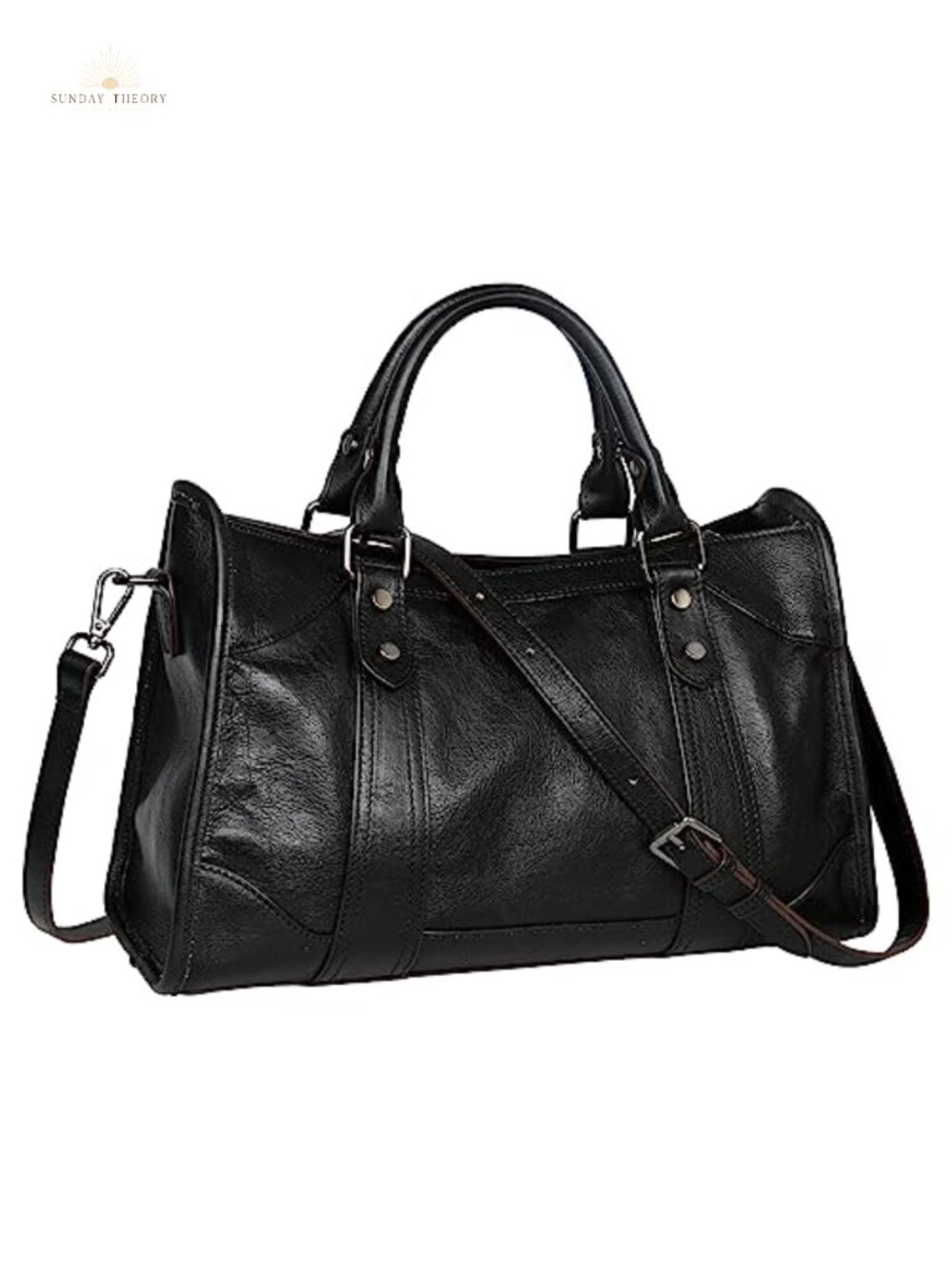 Genuine Leather Satchel Purse Tote Shoulder Crossbody Bag for Women